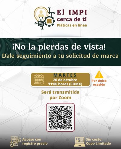 SEDE - ¡QUE NO TE GANEN TU MARCA! SEDE E IMPI INVITAN A CAPACITACIÓN PARA DAR SEGUIMIENTO A SOLICITUDES