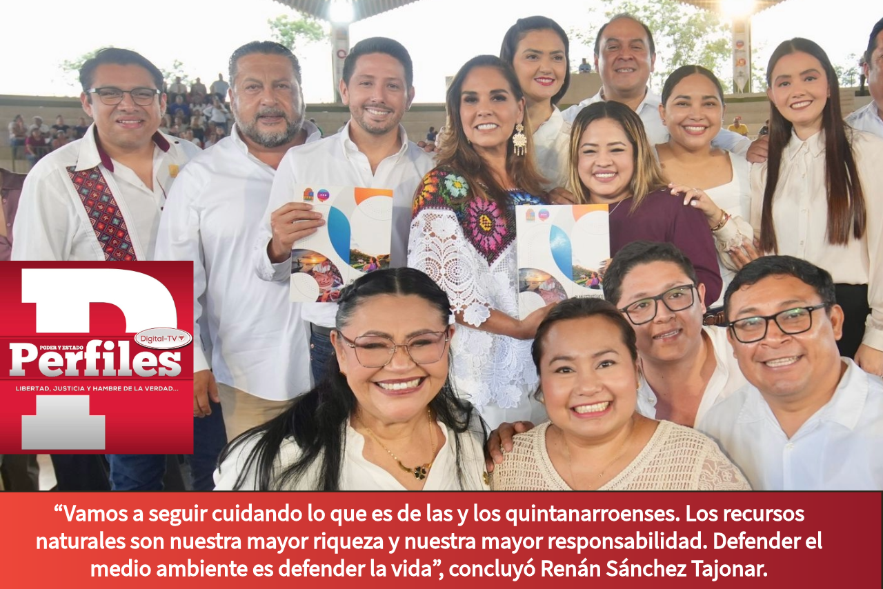 Renán Sánchez Tajonar acompaña a la gobernadora Mara Lezama en la presentación del Plan Estratégico para el Desarrollo Sostenible